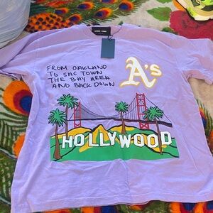 Purple A's Graphic T-Shirt home femme